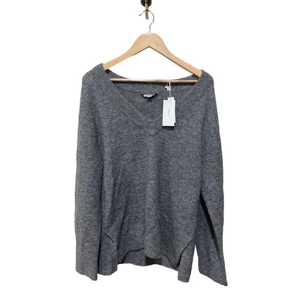 Vince Side Slit V-neck Tunic Sweater Size Medium - Picture 3 of 5